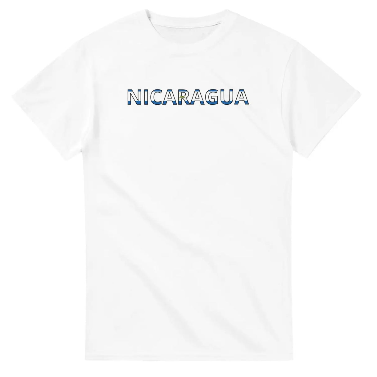 T-shirt drapeau nicaragua en écriture - pixelforma