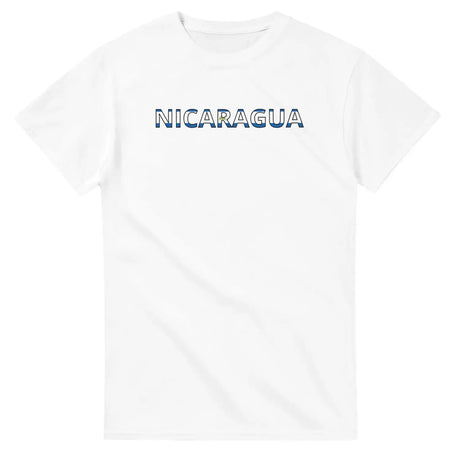 T-shirt drapeau nicaragua en écriture - pixelforma