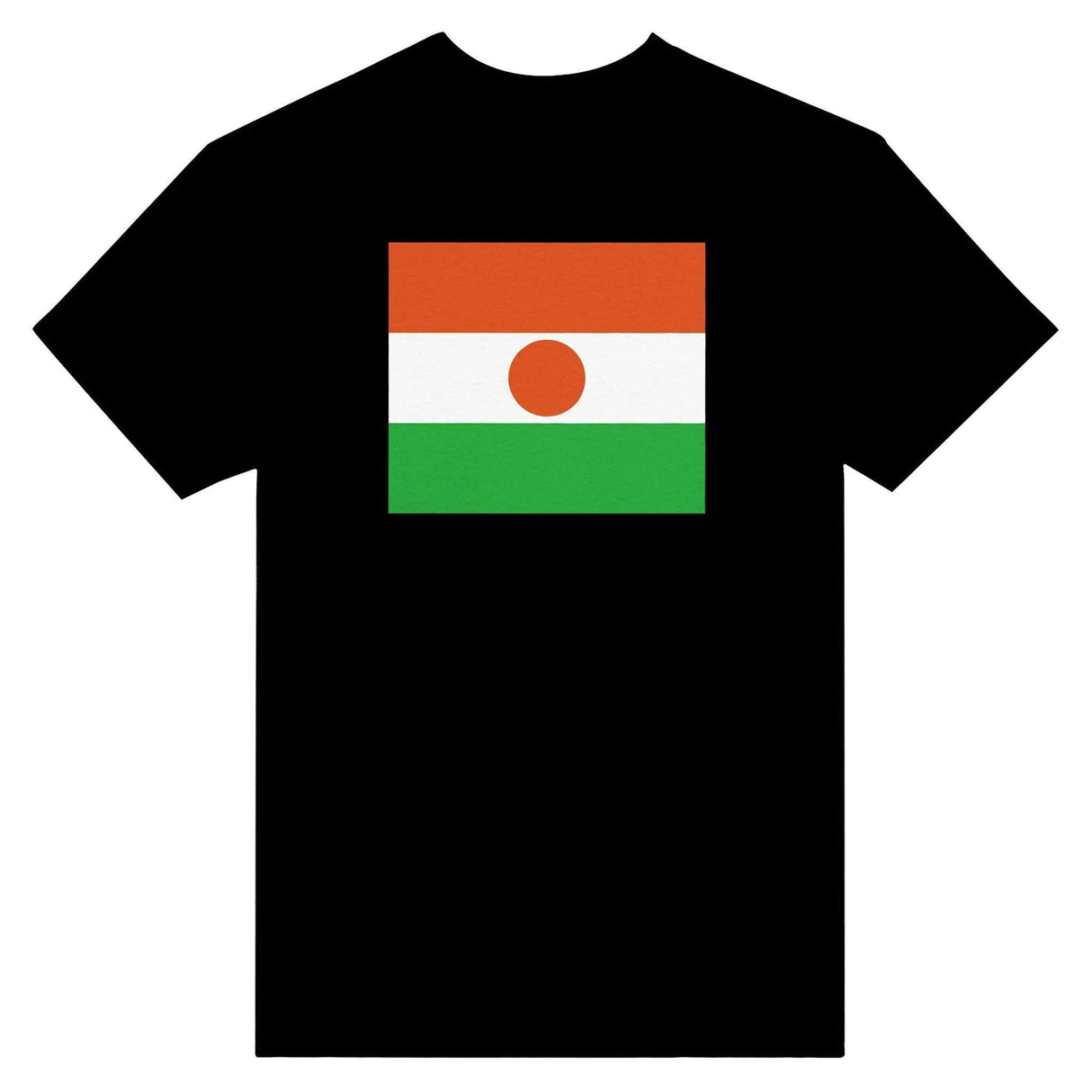 T-shirt drapeau niger brodé coton mélangé manches longues