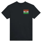 T-shirt drapeau niger broderie couleur coton mélangé
