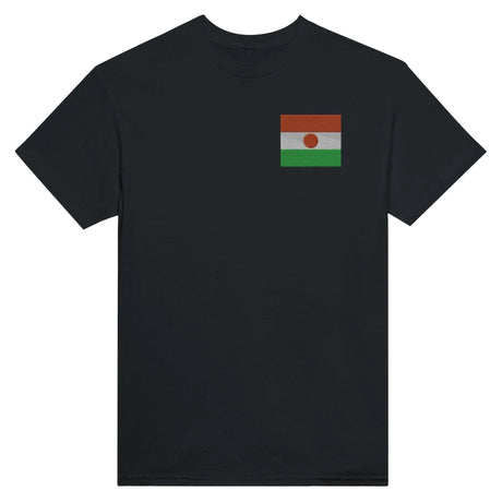 T-shirt drapeau niger broderie couleur coton mélangé