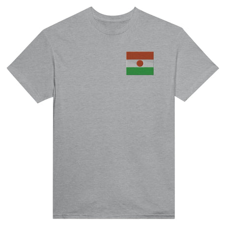 T-shirt drapeau niger broderie couleur coton mélangé
