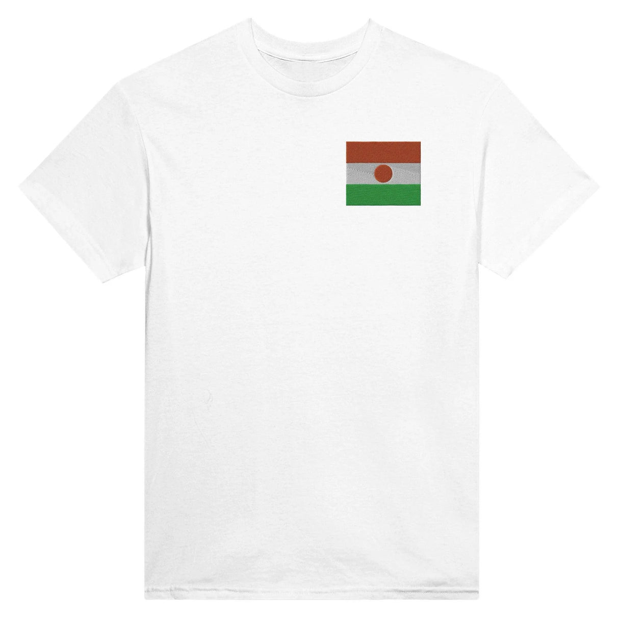 T-shirt drapeau niger broderie couleur coton mélangé