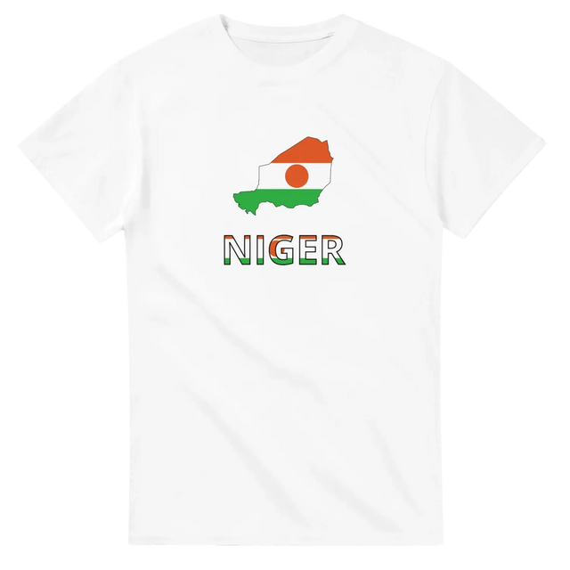 T-shirt drapeau niger en carte - pixelforma