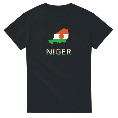 T-shirt drapeau niger en carte - pixelforma