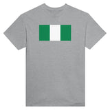 T-shirt drapeau nigeria brodé coton mélangé élégant