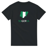 T-shirt drapeau nigeria en carte - pixelforma