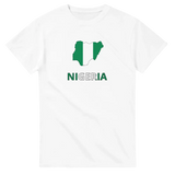 T-shirt drapeau nigeria en carte - pixelforma