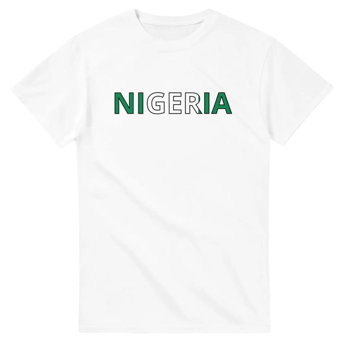 T-shirt drapeau nigeria en écriture - pixelforma