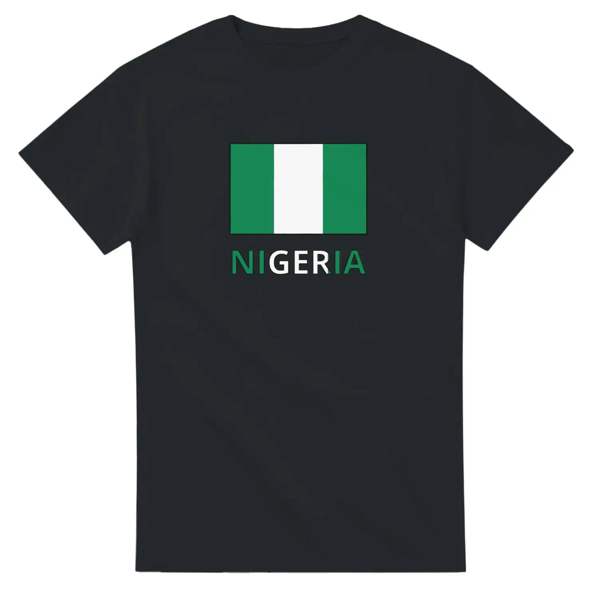 T-shirt drapeau nigeria en texte - pixelforma