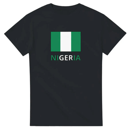 T-shirt drapeau nigeria en texte - pixelforma