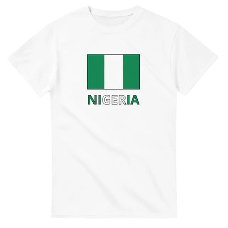 T-shirt drapeau nigeria en texte - pixelforma