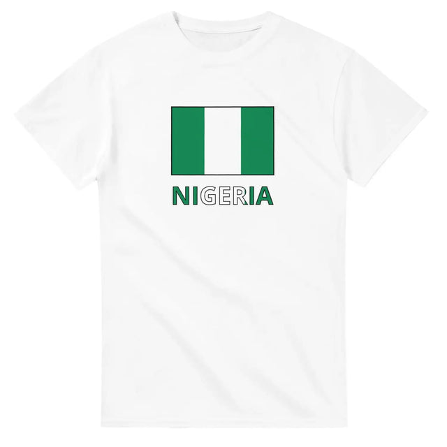 T-shirt drapeau nigeria en texte - pixelforma