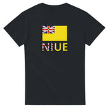 T-shirt drapeau niue en texte - pixelforma