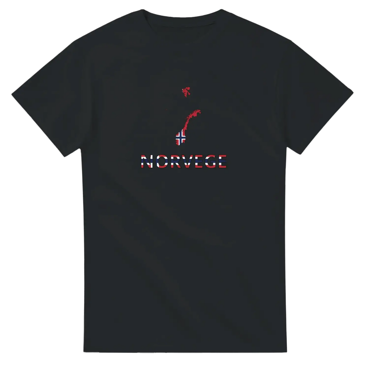 T-shirt drapeau norvège en carte - pixelforma