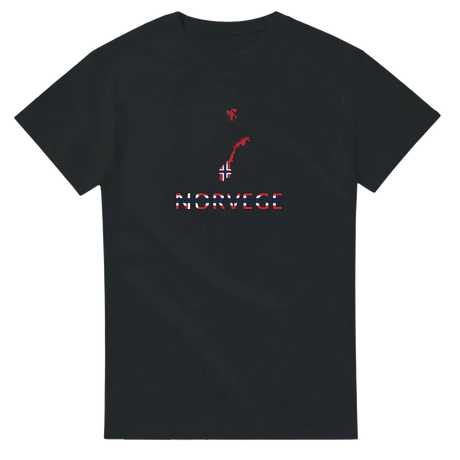 T-shirt drapeau norvège en carte - pixelforma