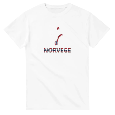 T-shirt drapeau norvège en carte - pixelforma