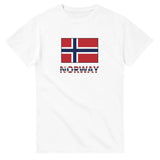 T-shirt drapeau norvège texte - pixelforma