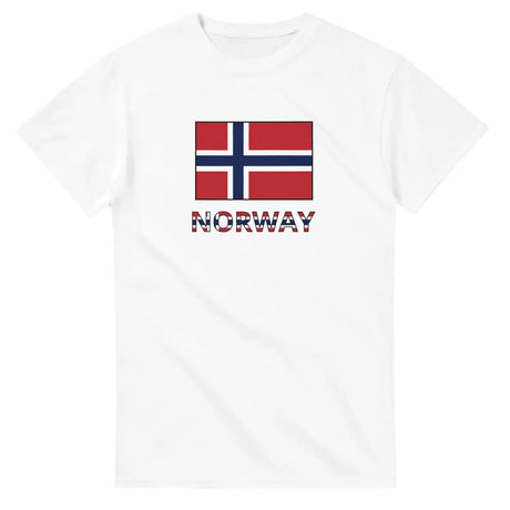 T-shirt drapeau norvège texte - pixelforma