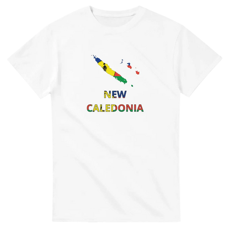 T-shirt drapeau nouvelle-calédonie carte - pixelforma