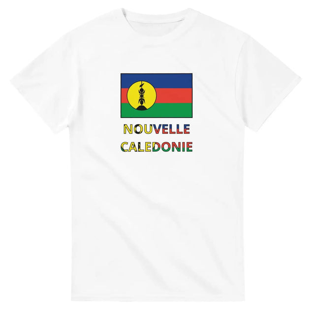 T-shirt drapeau nouvelle-calédonie en texte - pixelforma