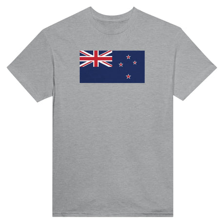 T-shirt drapeau nouvelle-zélande brodé en coton mélangé