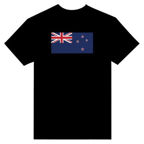 T-shirt drapeau nouvelle-zélande brodé en coton mélangé