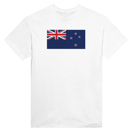 T-shirt drapeau nouvelle-zélande brodé en coton mélangé
