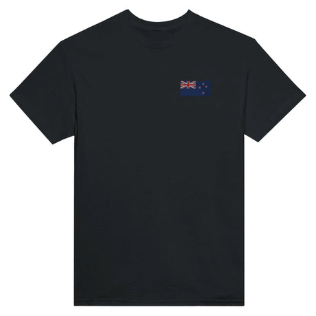 T-shirt drapeau nouvelle-zélande broderie coton épais