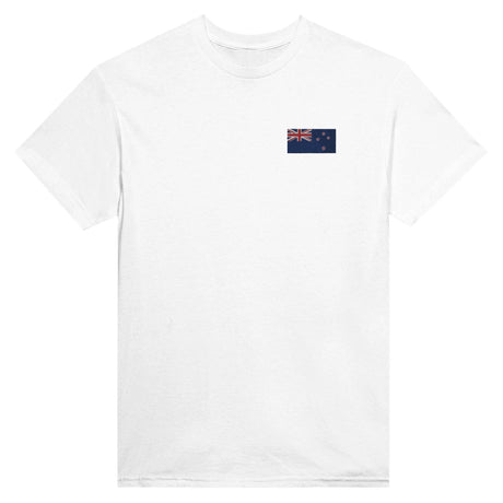 T-shirt drapeau nouvelle-zélande broderie coton épais