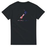 T-shirt drapeau nouvelle-zélande en carte - pixelforma