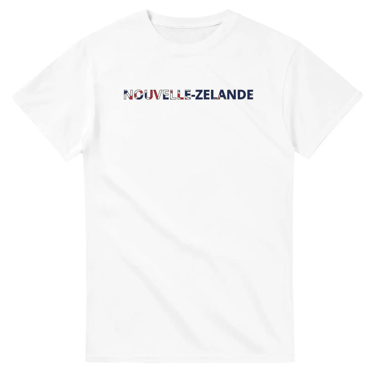 T-shirt drapeau nouvelle-zélande en écriture - pixelforma