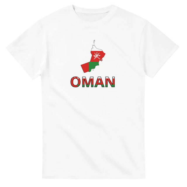 T-shirt drapeau oman en carte - pixelforma