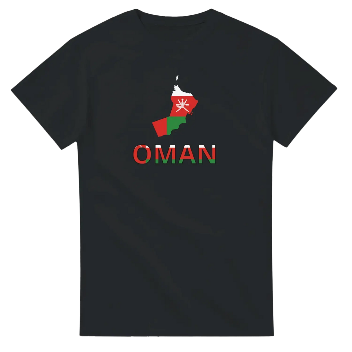 T-shirt drapeau oman en carte - pixelforma