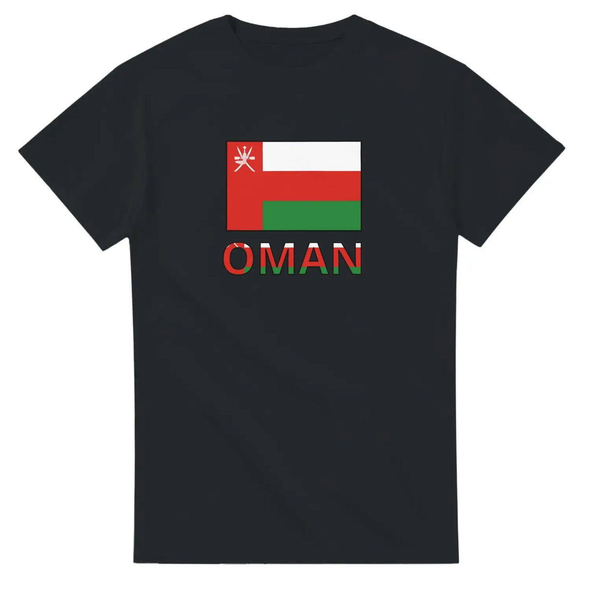 T-shirt drapeau oman en texte - pixelforma