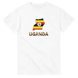 T-shirt drapeau ouganda carte - pixelforma