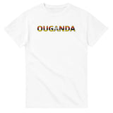 T-shirt drapeau ouganda en écriture - pixelforma