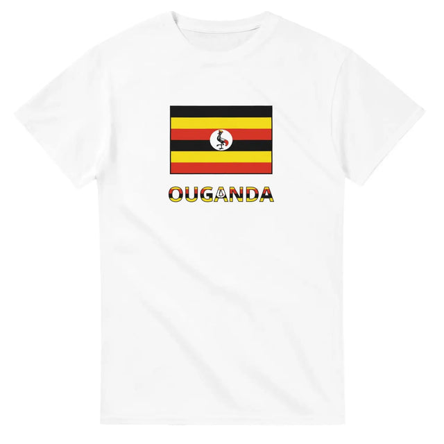 T-shirt drapeau ouganda en texte - pixelforma