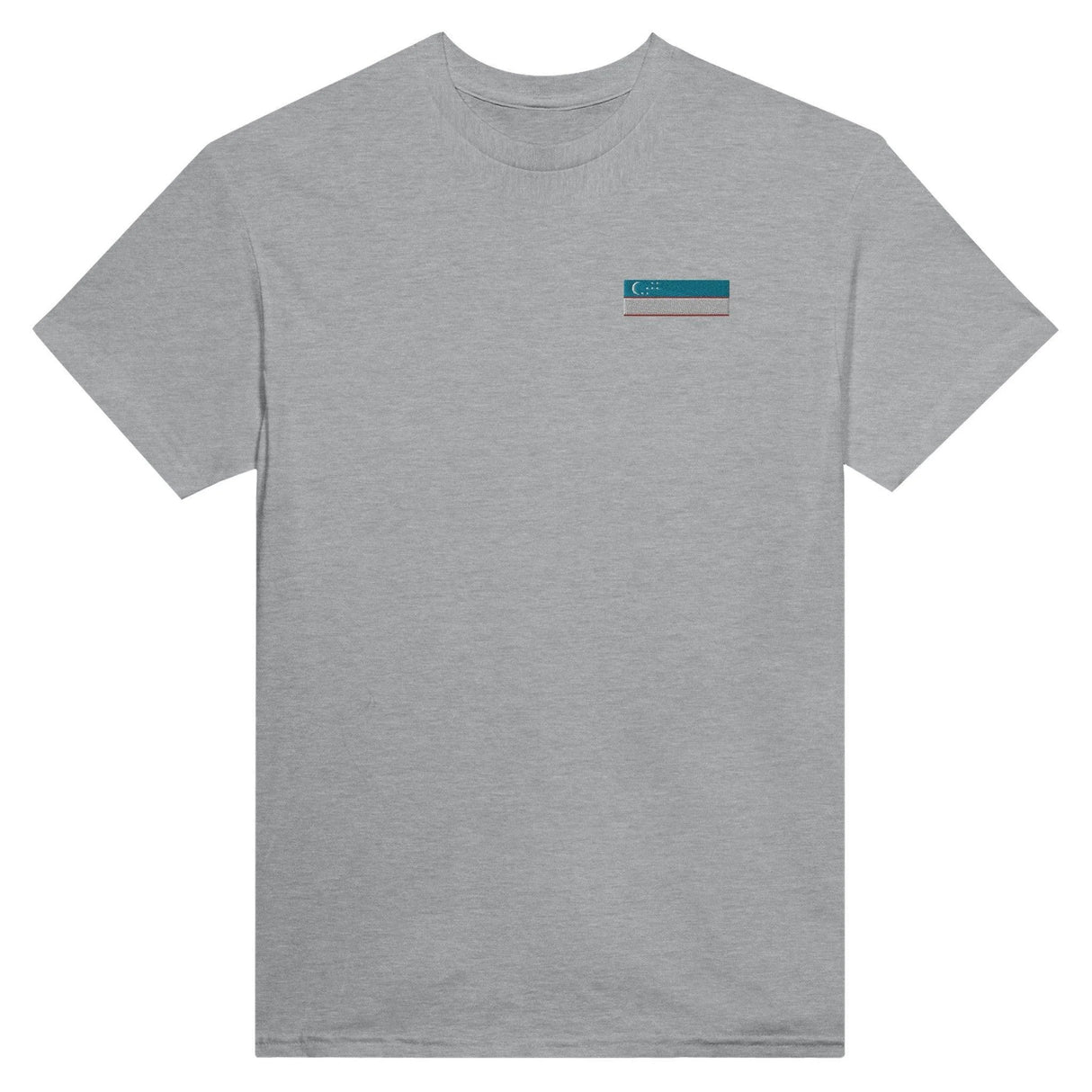 T-shirt drapeau ouzbékistan coton mélangé broderie couleur