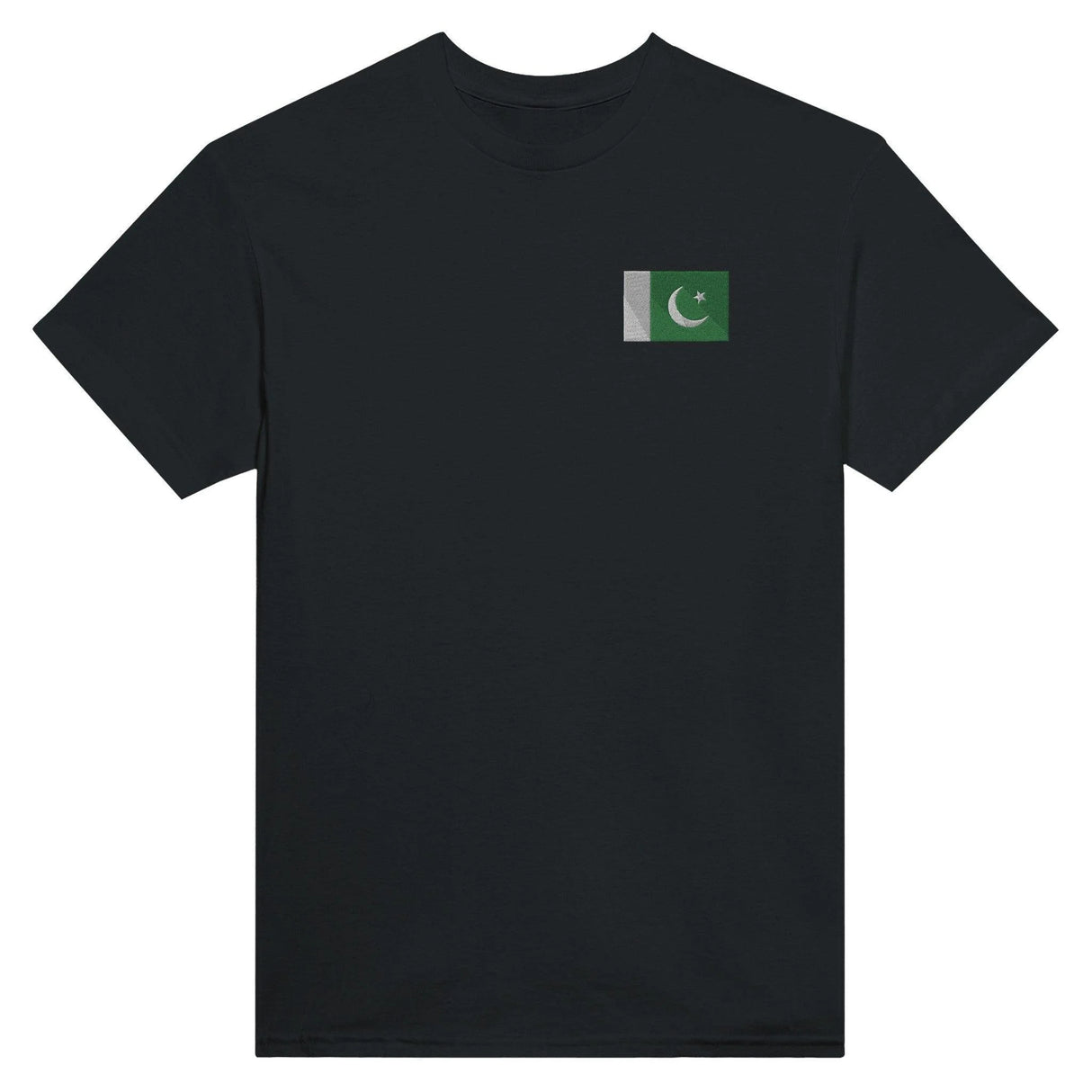 T-shirt drapeau pakistan broderie couleur coton épais