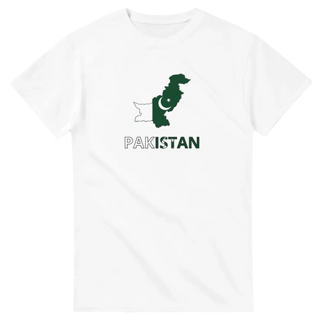 T-shirt drapeau pakistan en carte - pixelforma