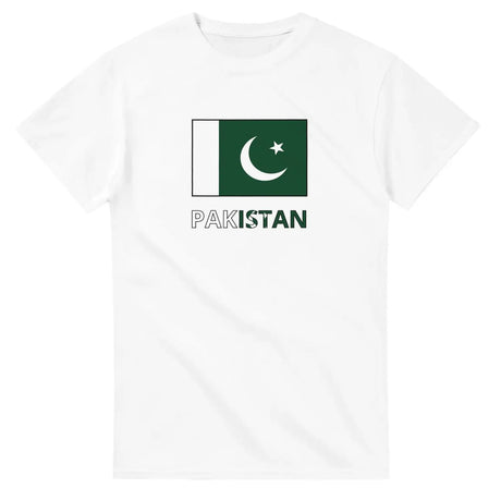 T-shirt drapeau pakistan en texte - pixelforma