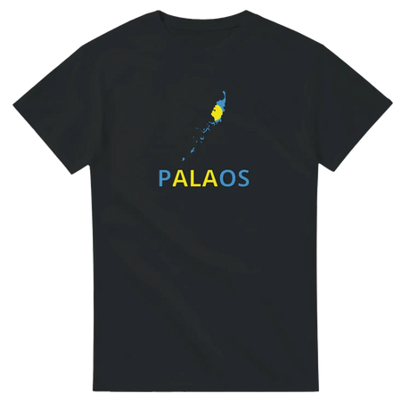 T-shirt drapeau palaos en carte - pixelforma