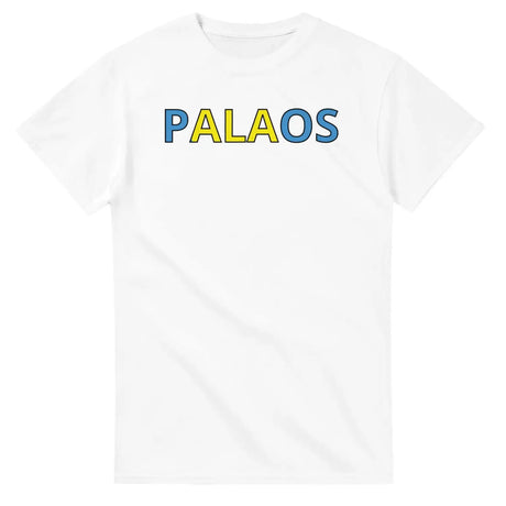 T-shirt drapeau palaos en écriture - pixelforma