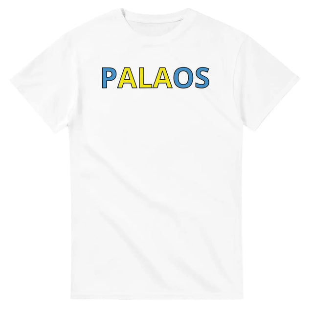 T-shirt drapeau palaos en écriture - pixelforma