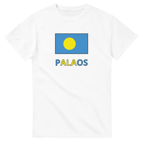 T-shirt drapeau palaos en texte - pixelforma