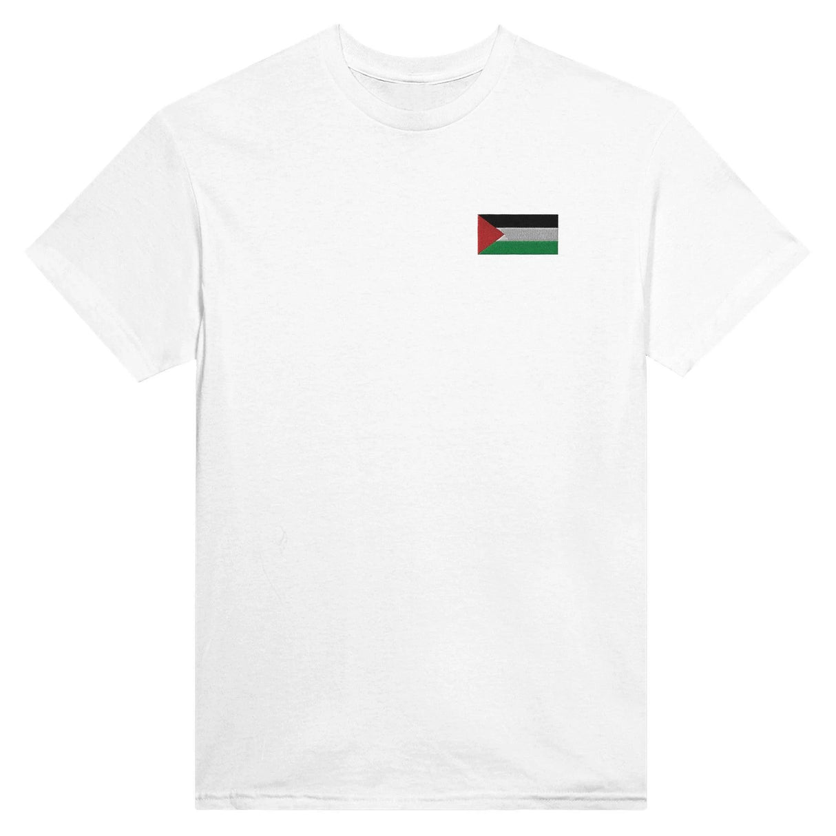 T-shirt drapeau palestine broderie couleur coton mélangé