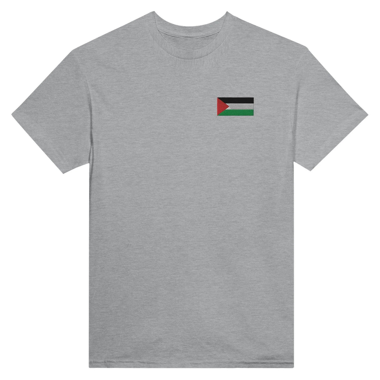 T-shirt drapeau palestine broderie couleur coton mélangé