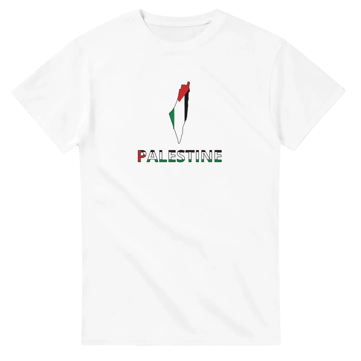 T-shirt drapeau palestine en carte - pixelforma