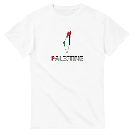 T-shirt drapeau palestine en carte - pixelforma